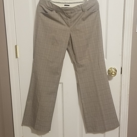 Express Pants - D12:EDITOR: SIZE 6 WOMEN- GOLD GRAY AND CREAM PANTS